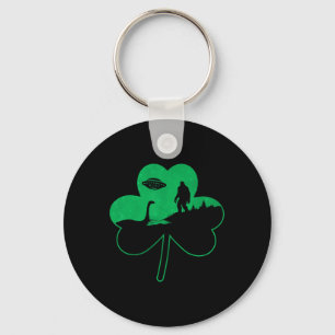 Porte-clés St Patricks Day Bigfoot Nessie Ufo Alien Trèfle