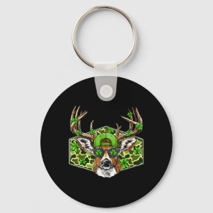 Porte-clés St Patricks Day Buck Camo Deer Retro Chasse Garçon