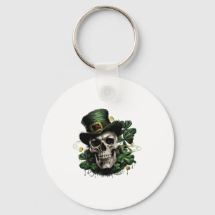 Porte-clés St Patricks Day Crâne Irlandais Sombre Avec T Sham