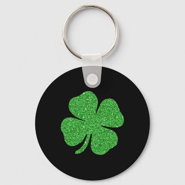 Porte-clés St. Patrick's Day Lucky Charm Green Irish Clover S (Recto)