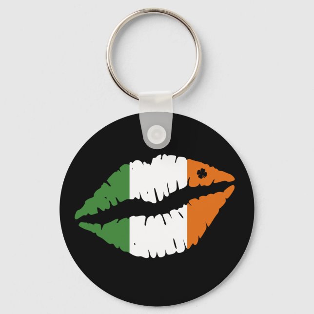 Porte-clés St Patrick's Day Lucky Shamrock Lips irlandais (Recto)