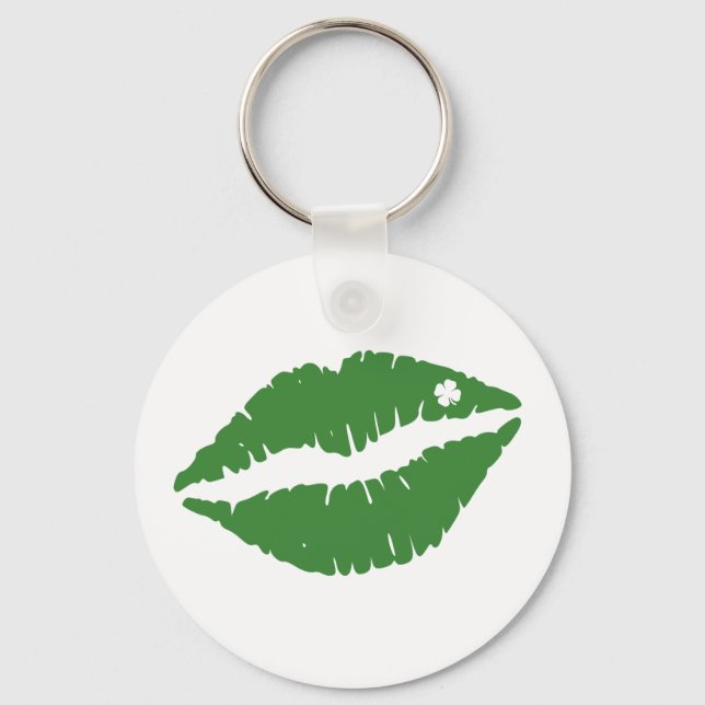Porte-clés St Patrick's Day Lucky Shamrock Lips irlandais (Recto)