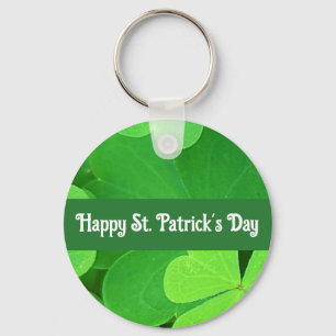 Porte-clés St. Patrick's Day Verts Trèfles et Trèfles     