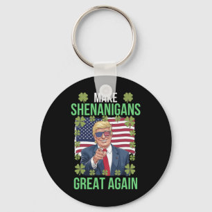 Porte-clés St Patricks Donald Trump Drapeau Américain Faire S