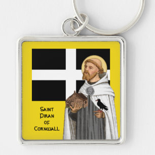 Porte-clés St. Piran de Cornouailles (SAE 01) et son drapeau