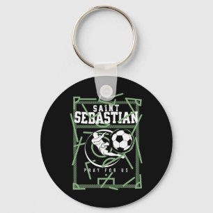 Porte-clés St Sestian Patron des athlètes Football Ll Pied