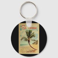 St Thomas Palm Tree Vintage voyage