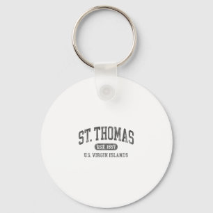 Porte-clés St Thomas Usvi Texte de jet Mens Femmes Vacances S