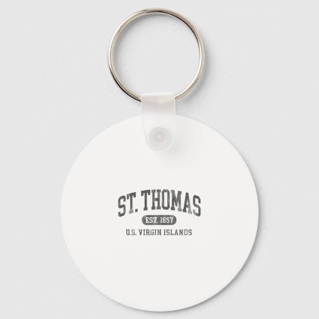 Porte-clés St Thomas Usvi Texte de jet Mens Femmes Vacances S (Recto)
