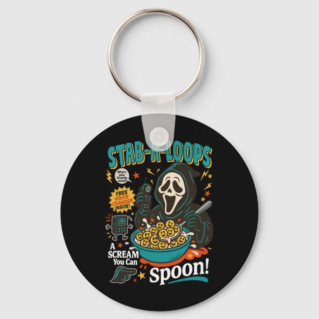 Porte-clés Stab-a-loops Horror Cereal Box Halloween Killer Br (Recto)