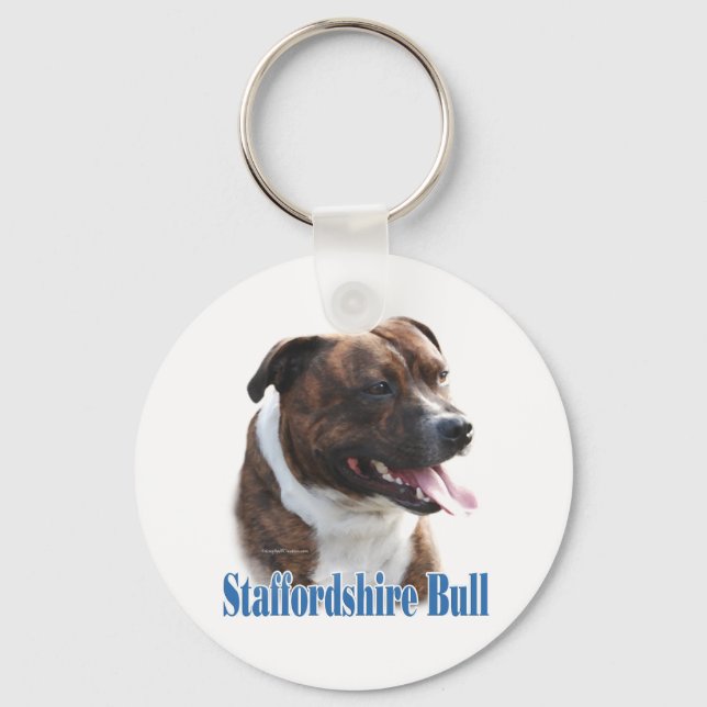 Porte-clés Staffordshire Bull Terrier Nom (Recto)