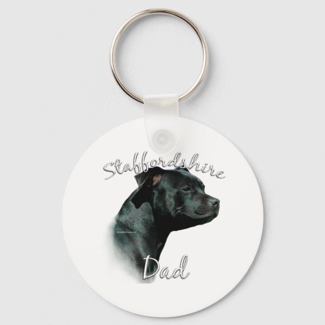 Porte-clés Staffordshire Bull Terrier Papa 2 (Recto)
