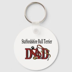 Porte-clés Staffordshire Bull Terrier Papa Cadeaux