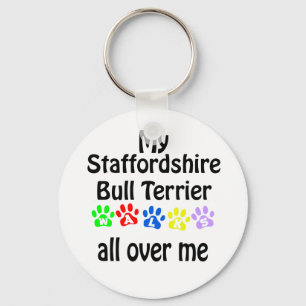Porte-clés Staffordshire Bull Terrier Walks Design