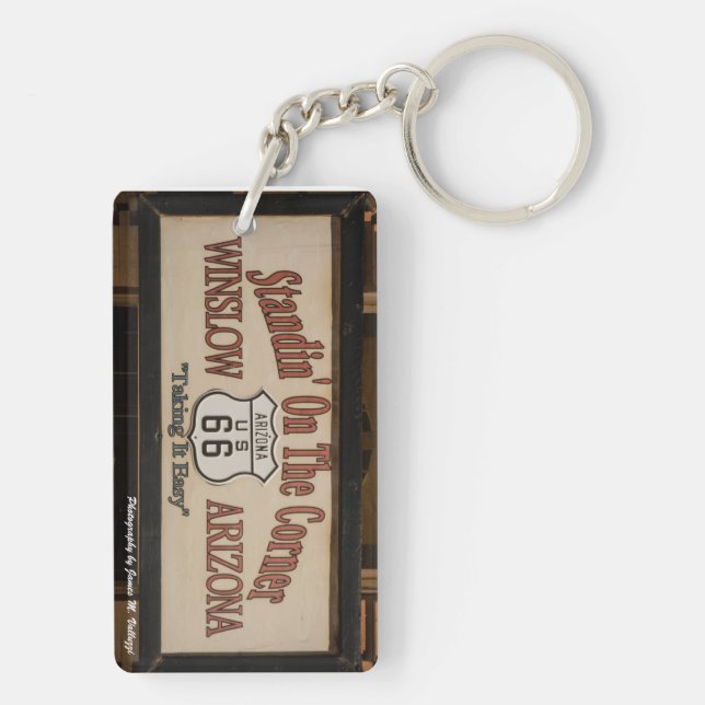 Porte-clés Standin sur le coin en Winslow, AZ. (Dos)