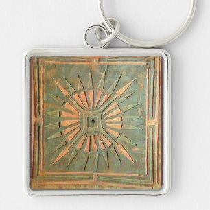 Porte-clés STAR DU MATIN, vert, jaune brun