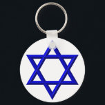 Porte-clés Star of David<br><div class="desc">Star of David - Available in Blue or Gold.

You can add your own words,  pictures,  and/or change the background color using Zazzle's great customization tools.   This image is available on dozens of other products too.</div>
