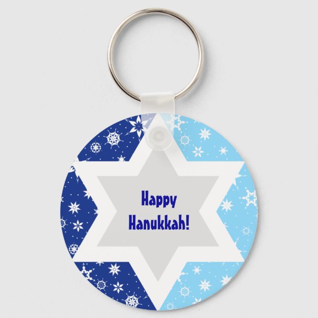 Porte-clés Star of David Snowflake Keychain (Recto)