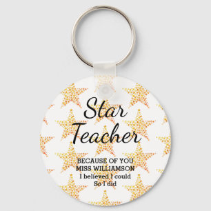 Porte-clés STAR TEACHER Believed I Could Customizable