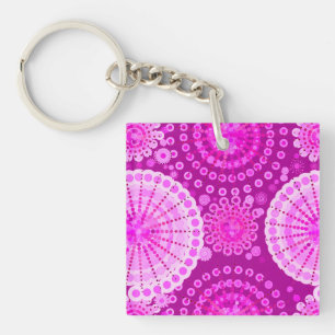 Porte-clés Starburds et pingwheel, améthyste violet