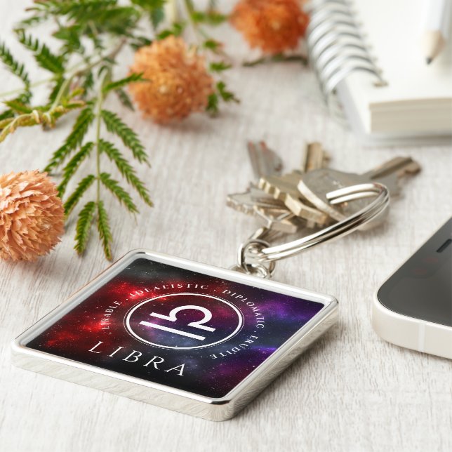 Porte-clés Starfield Libra Scales Western Zodiac (Côté)