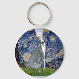 Porte-clés Starry Night-Italien Greyhound 4 (assis)