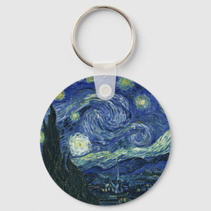 Porte-clés Starry Night Vincent van Gogh Peinture Vintage Art