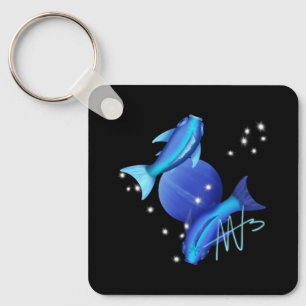 Porte-clés Starry Pisces Neptune Zodiac Metal