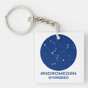 Porte-clés Starseed d'Andromède – Bleu et Blanc