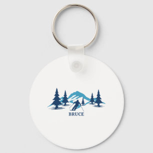 Porte-clés Station de ski de Bruce Skier _1