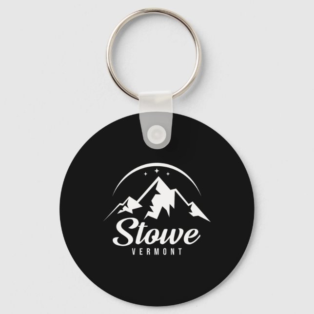 Porte-clés Station de ski de Stowe Vermont Ski Snowboard (Recto)
