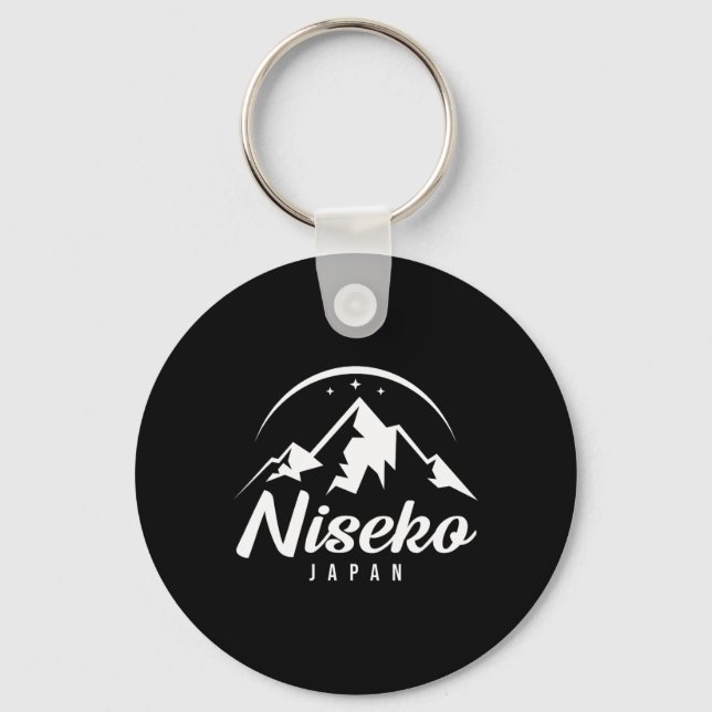 Porte-clés Station de ski Niseko Japan Ski Snowboard (Recto)