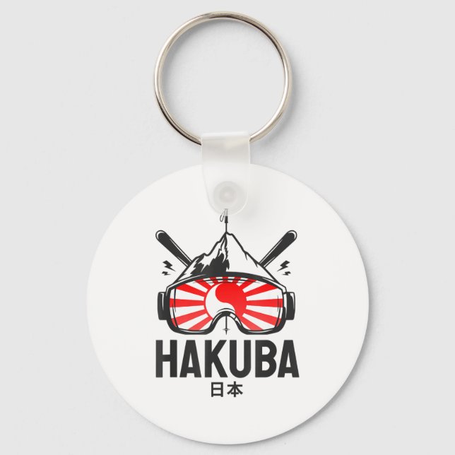 Porte-clés Station de ski rétro Hakuba japon  (Recto)
