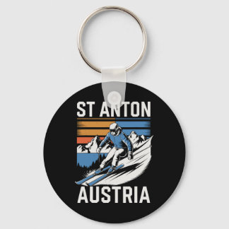 Porte-clés Station de ski Retro St Anton Autriche