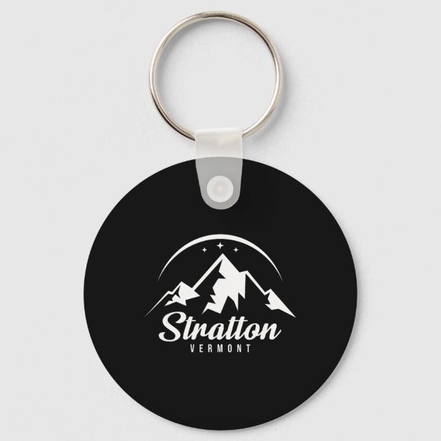 Porte-clés Station de ski Stratton Vermont Ski Snowboard  (Recto)