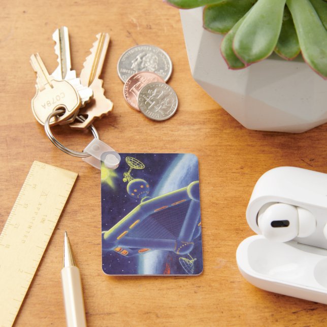 Porte-clés Station spatial en orbite de science-fiction vinta (Bureau)