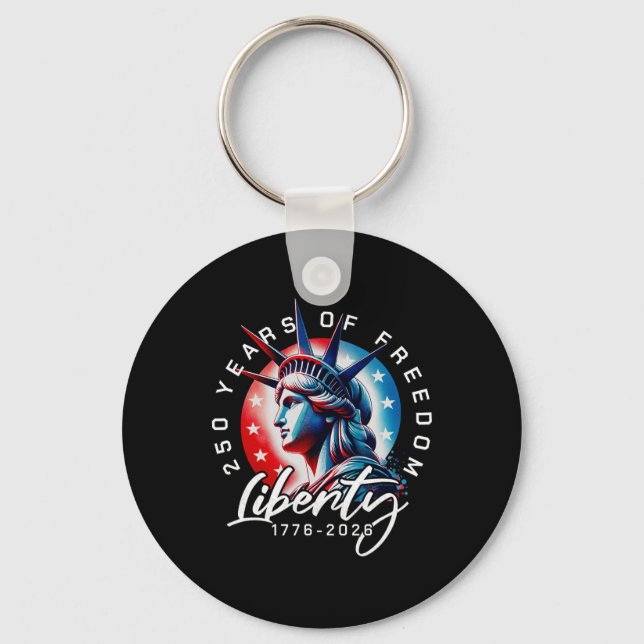Porte-clés Statue de la Liberté 250 Ans 1776-2026 250e Annive (Recto)