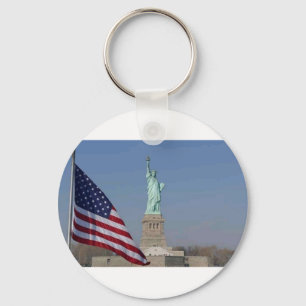 Porte-clés Statue de la Liberté et drapeau américain Patrioti