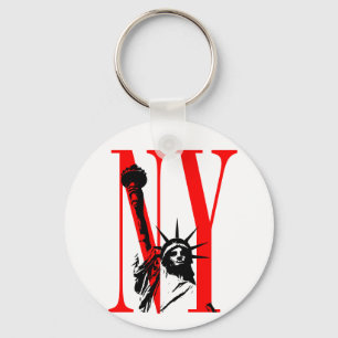 Porte-clés Statue de New York NY de conception de logo de