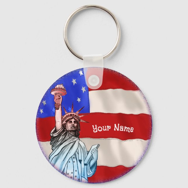 Porte-clés Statue Liberty custom name (Recto)