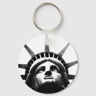 Porte-clés Statue noire et blanche de la Liberté