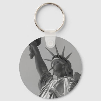 Porte-clés Statue noire et blanche de Liberty New York