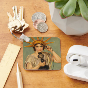 Porte-clés Statue vintage de la liberté, Guerre patriotique d