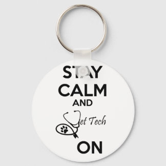 Porte-clés Stay Calm and vet tech on!