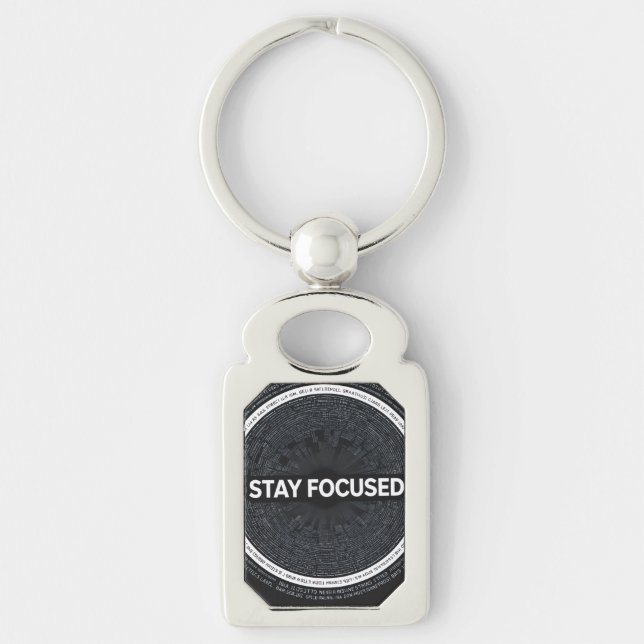 Porte-clés Stay Focused Motivational Keychain – (Devant)