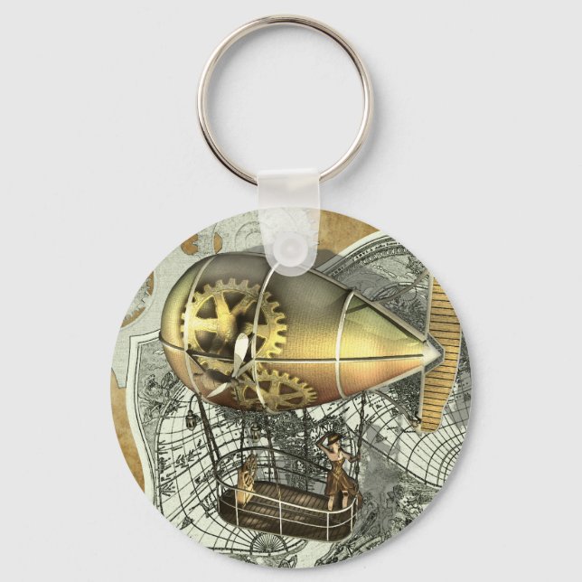 Porte-clés Steampunk Dirigible Air Tour Porte - clé (Recto)