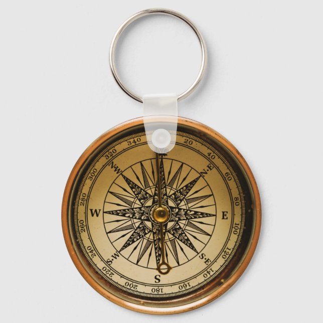 Porte-clés Steampunk Faux Compass Design Porte - clé (Recto)