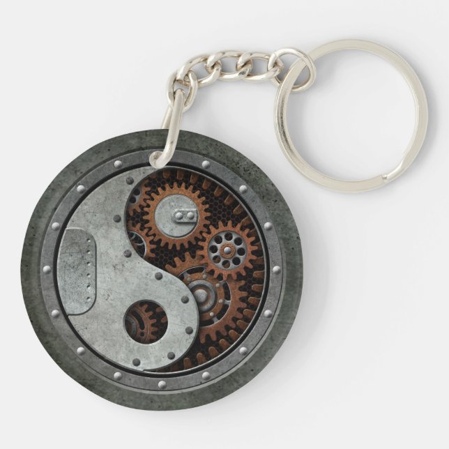 Porte-clés Steampunk Yin Yang (Dos)