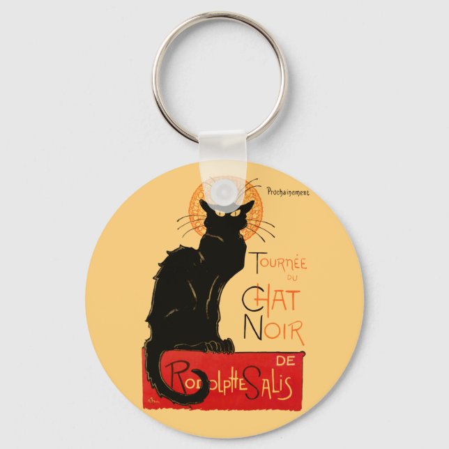 Porte-clés Steinlen Chat noir classique (Recto)