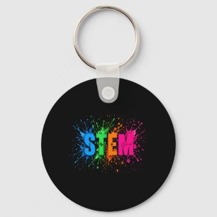Porte-clés STEM Peinture Colorée Éclaboussure Science Ingénie